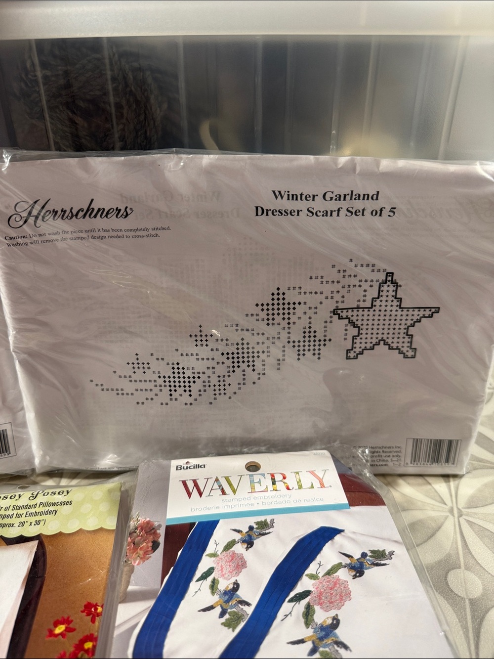 NIP Large Lot of Stamped Pillow Case Pairs - 20 Total for Embroidery plus extras - Picture 12 of 12